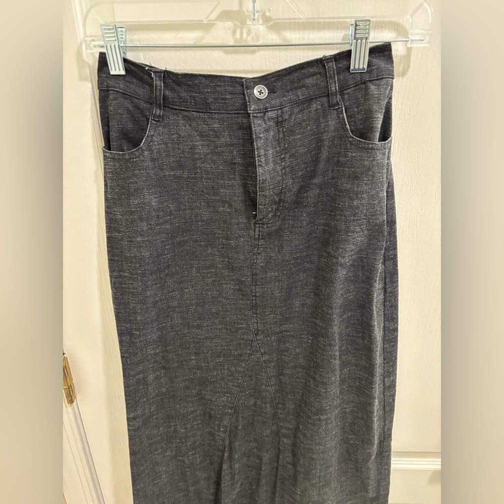 Gray Denim Skirt